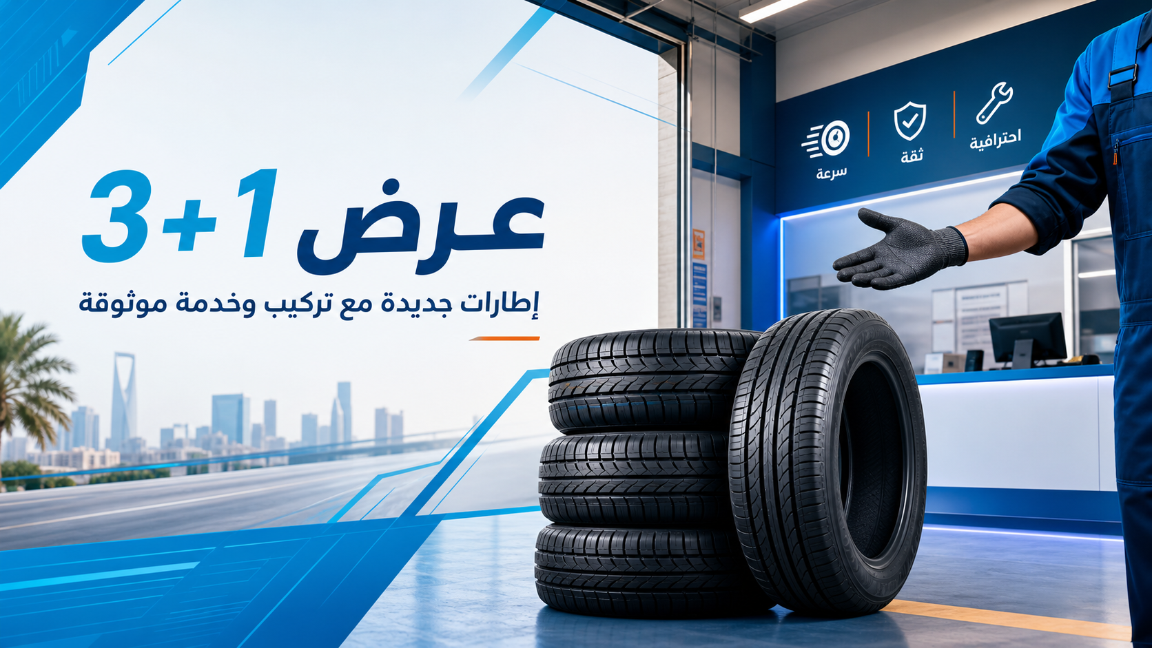 عرض 3+1 على الإطارات المختارة